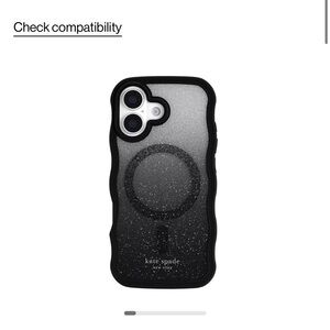 Kate Spade Black Sparkle Phone Case iphone 17